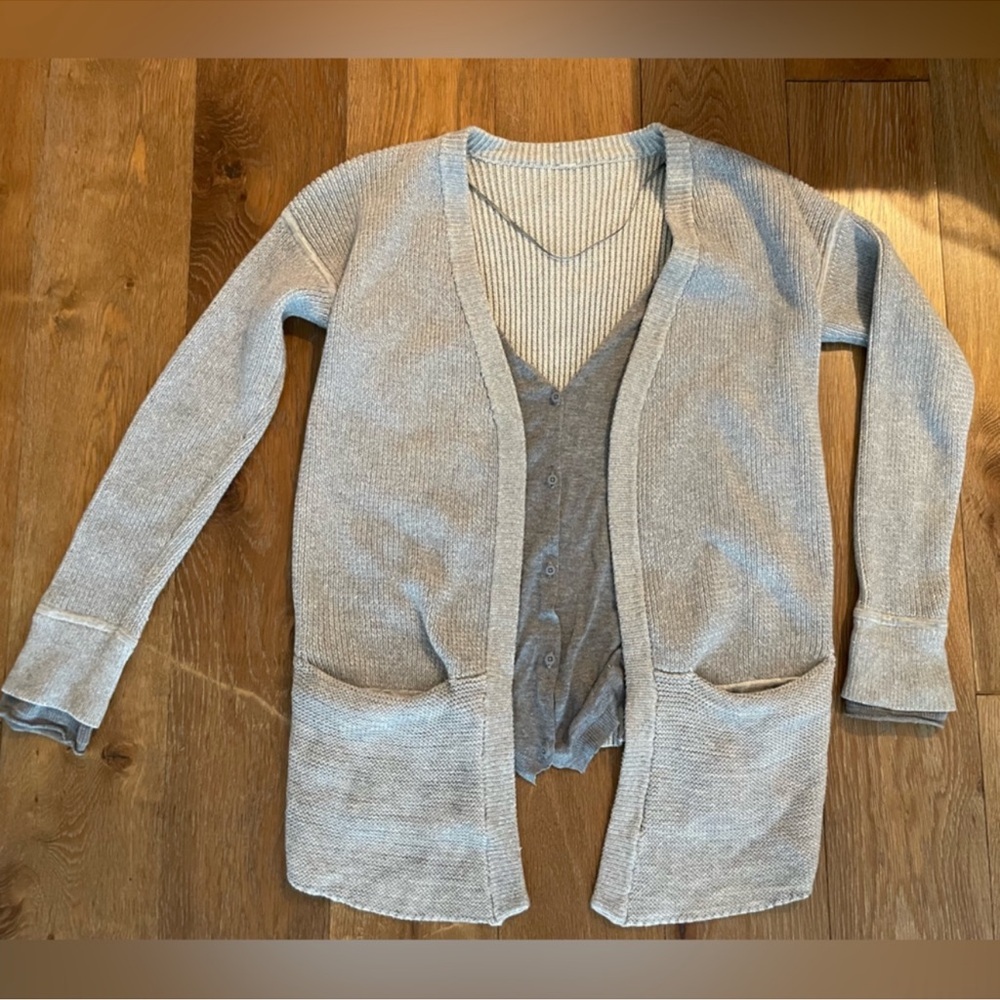 lululemon athletica Light Gray Cardigan